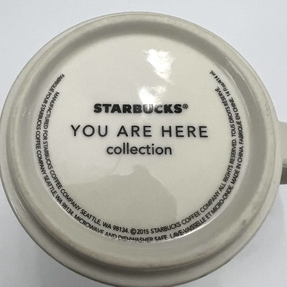 Starbucks 2015 Texas You Are Here Collection YAH Longhorn 14 oz Coffee Mug Cup